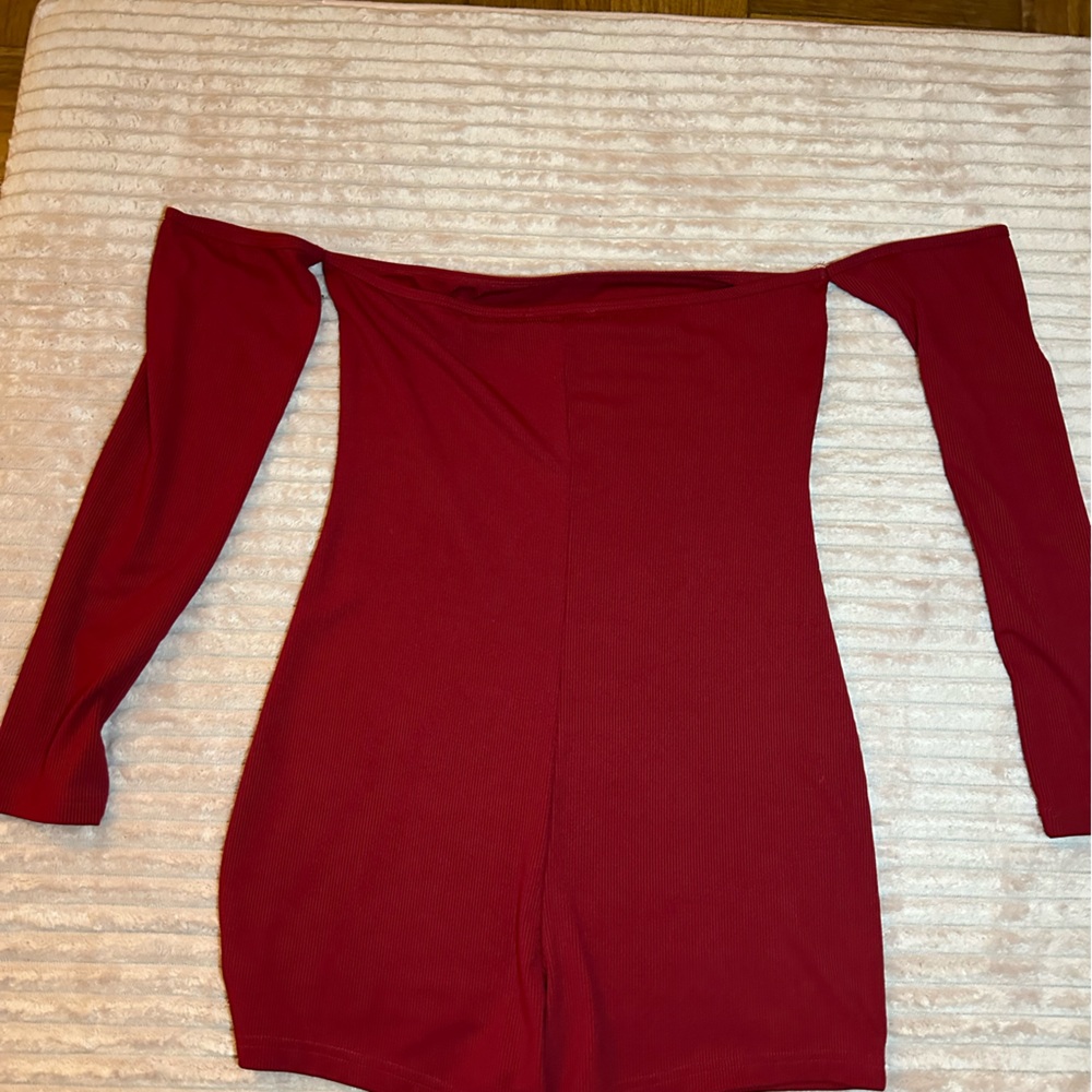 Red sexy romper